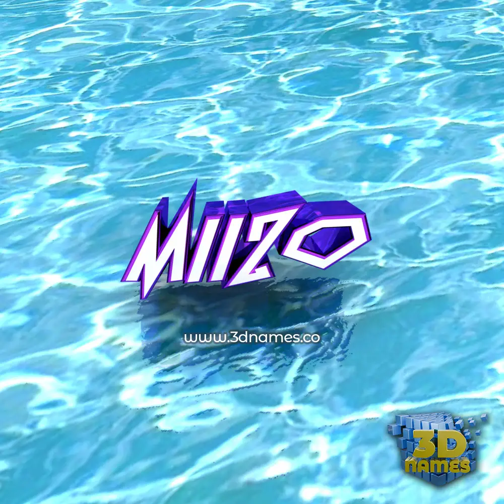miizo in Water style - 3D name wallpaper