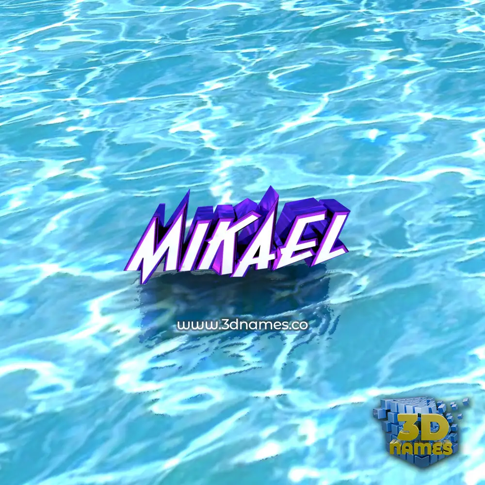 mikael in Water style - 3D name wallpaper