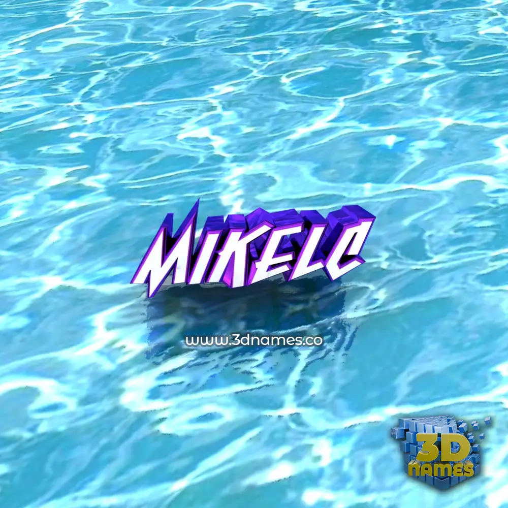 mikelc in Water style - 3D name wallpaper