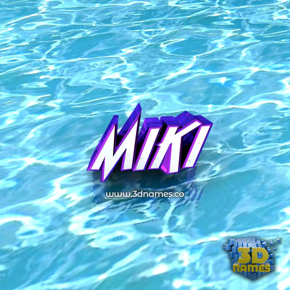 miki in Water style - 3D name wallpaper