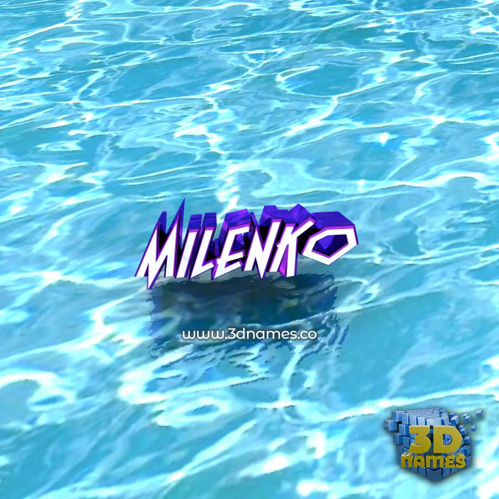 milenko in Water style - 3D name wallpaper