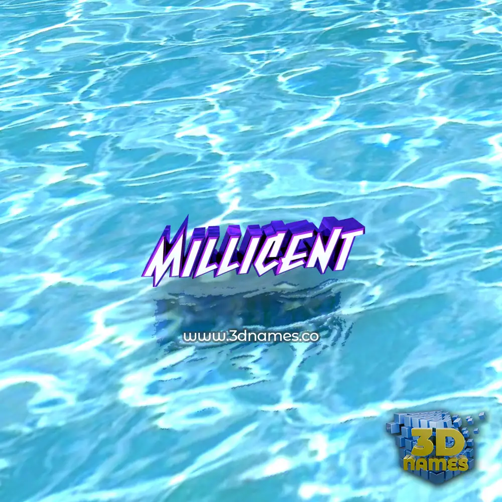 millicent in Water style - 3D name wallpaper