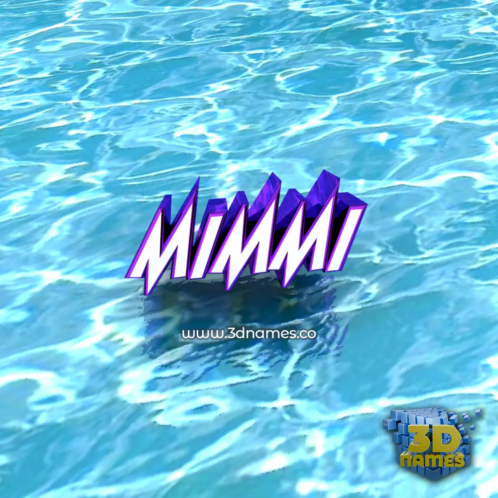 mimmi in Water style - 3D name wallpaper