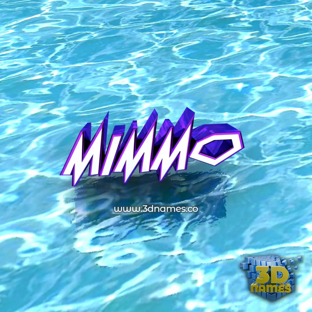 mimmo in Water style - 3D name wallpaper