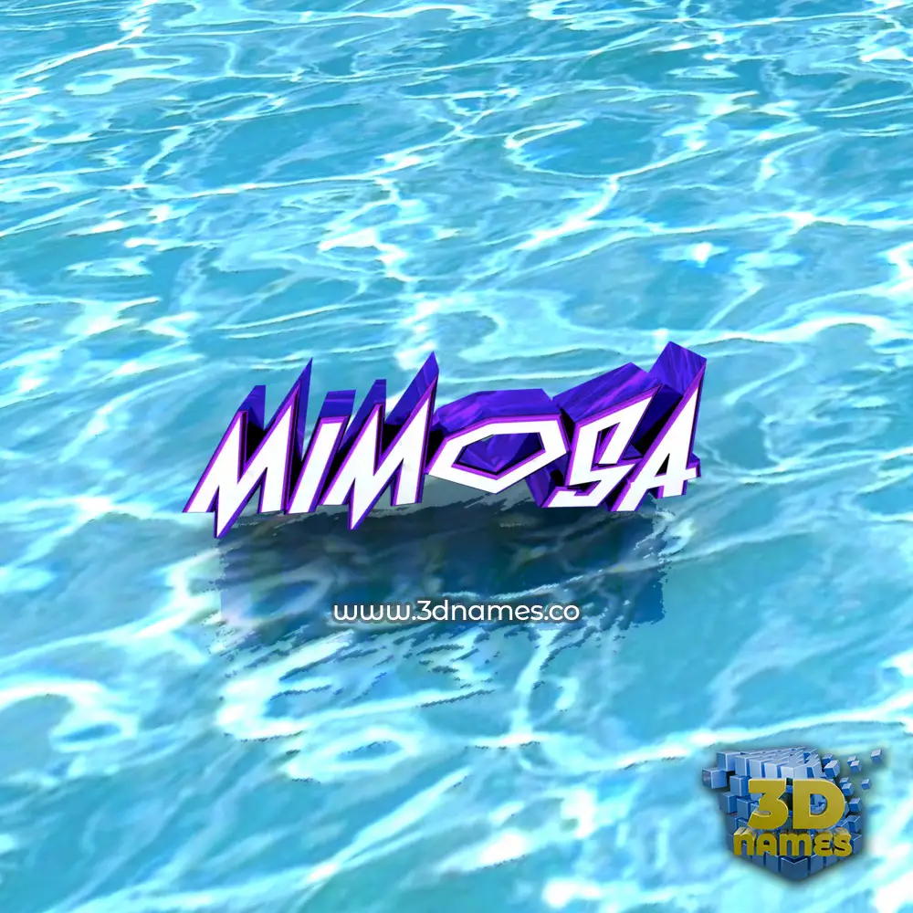 mimosa in Water style - 3D name wallpaper