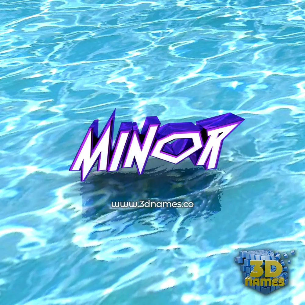 minor in Water style - 3D name wallpaper