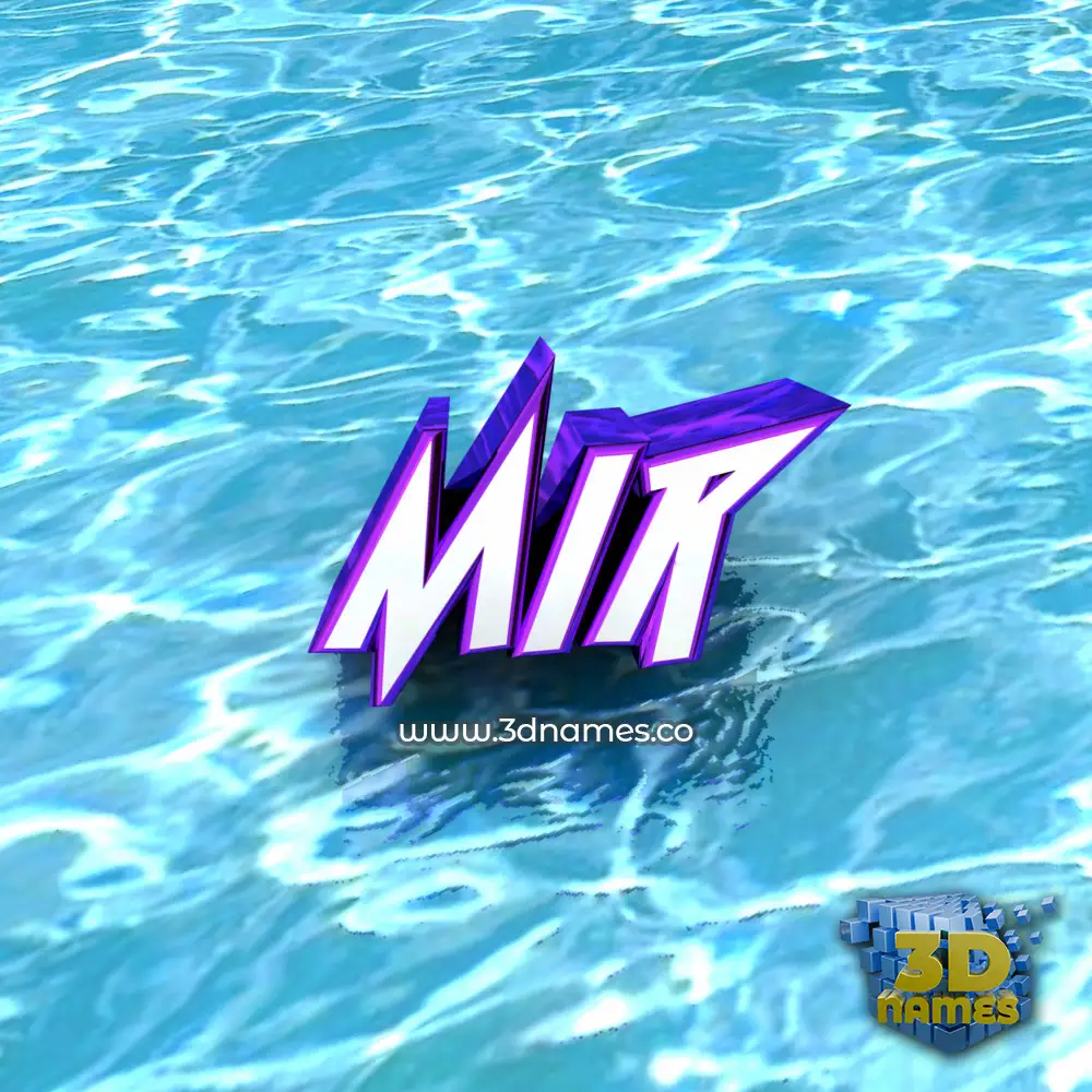 mir in Water style - 3D name wallpaper