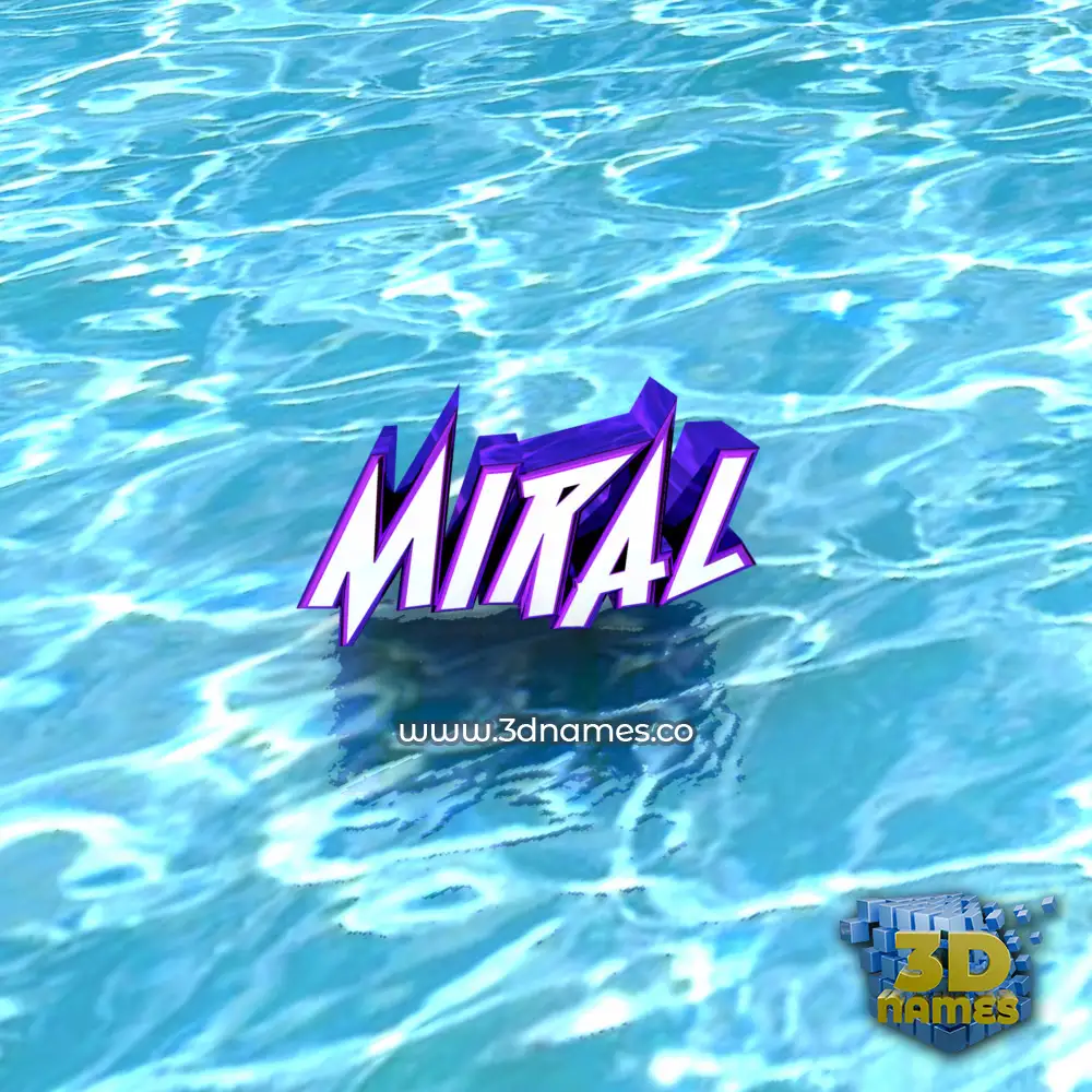 miral in Water style - 3D name wallpaper