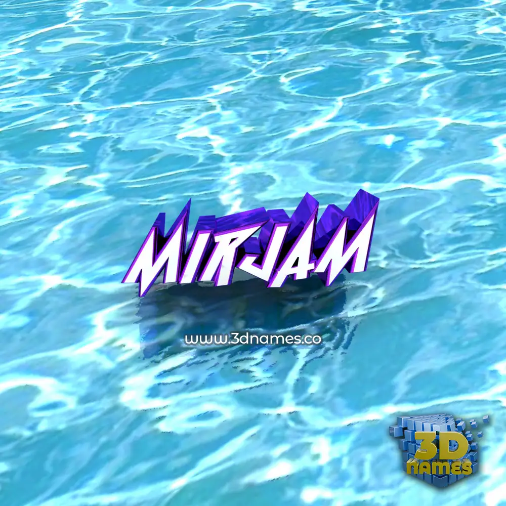 mirjam in Water style - 3D name wallpaper