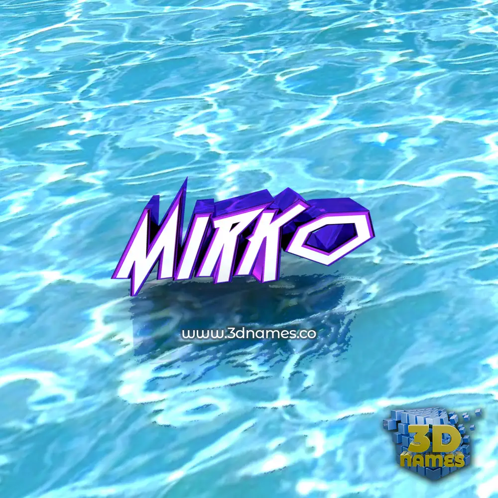 mirko in Water style - 3D name wallpaper
