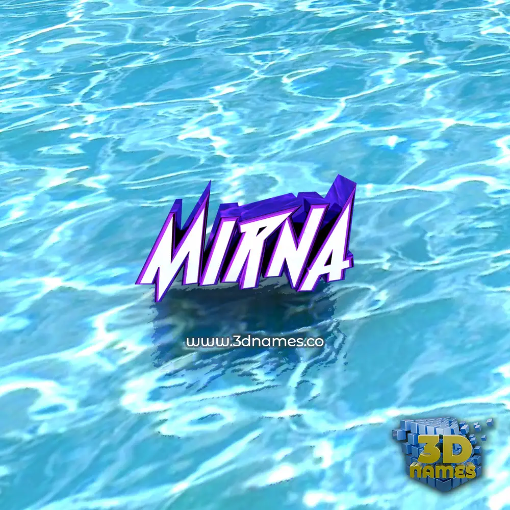 mirna in Water style - 3D name wallpaper