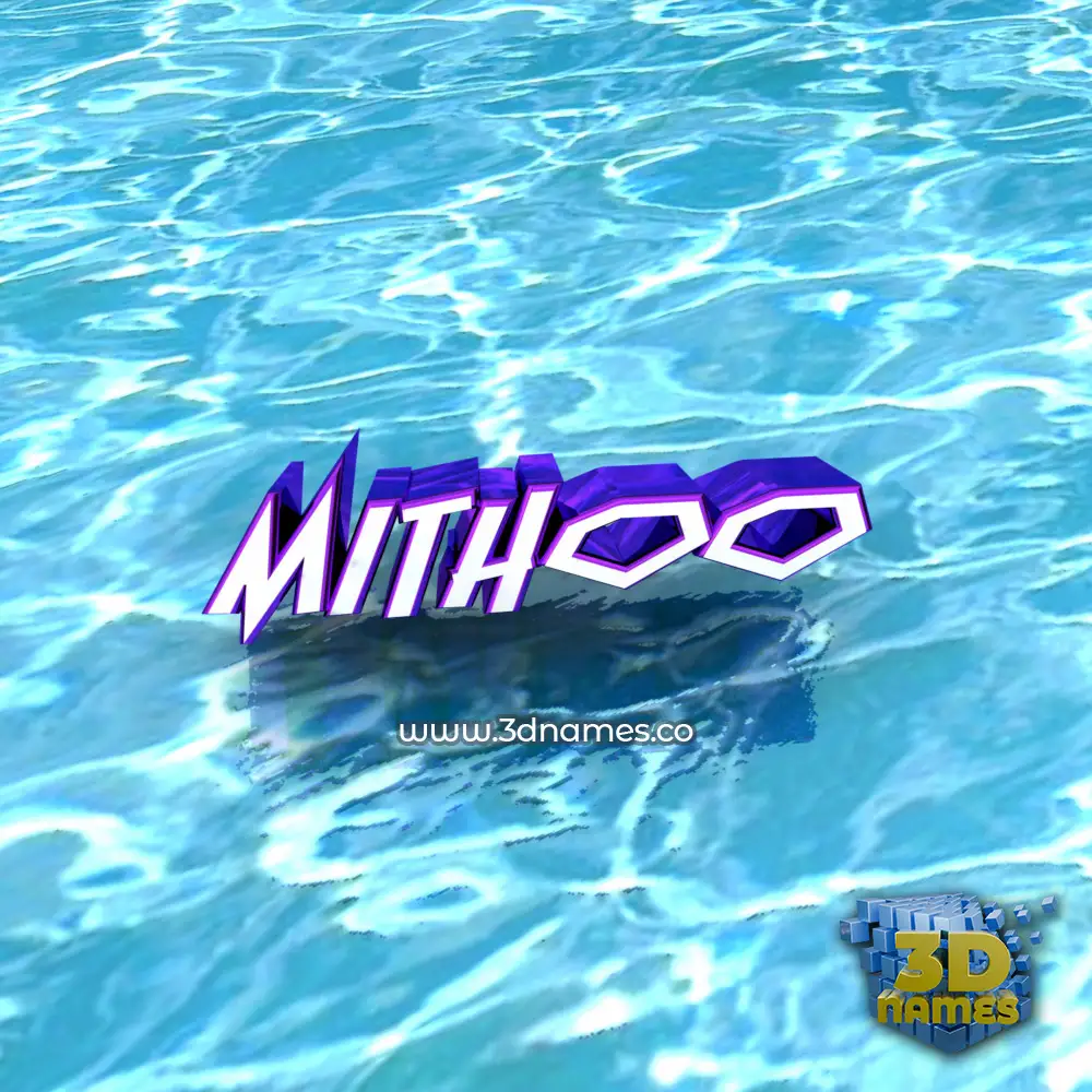 mithoo in Water style - 3D name wallpaper