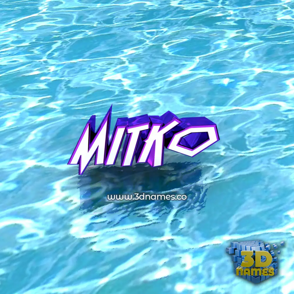 mitko in Water style - 3D name wallpaper