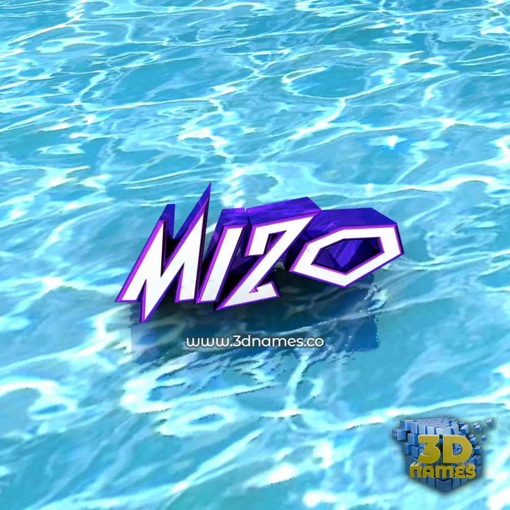 mizo in Water style - 3D name wallpaper