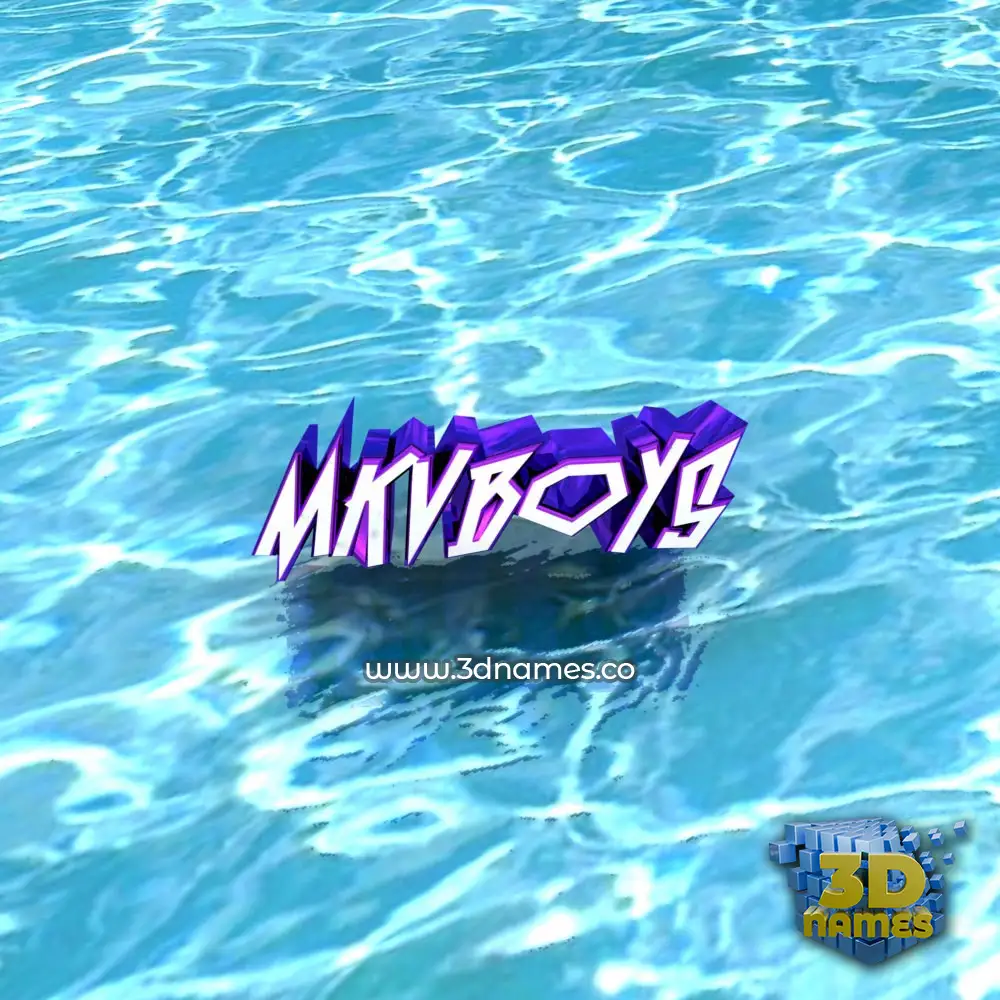 mkvboys in Water style - 3D name wallpaper