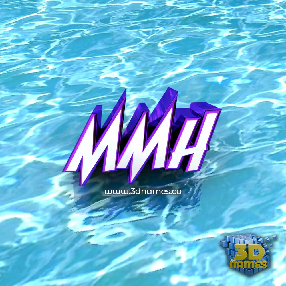 mmh in Water style - 3D name wallpaper