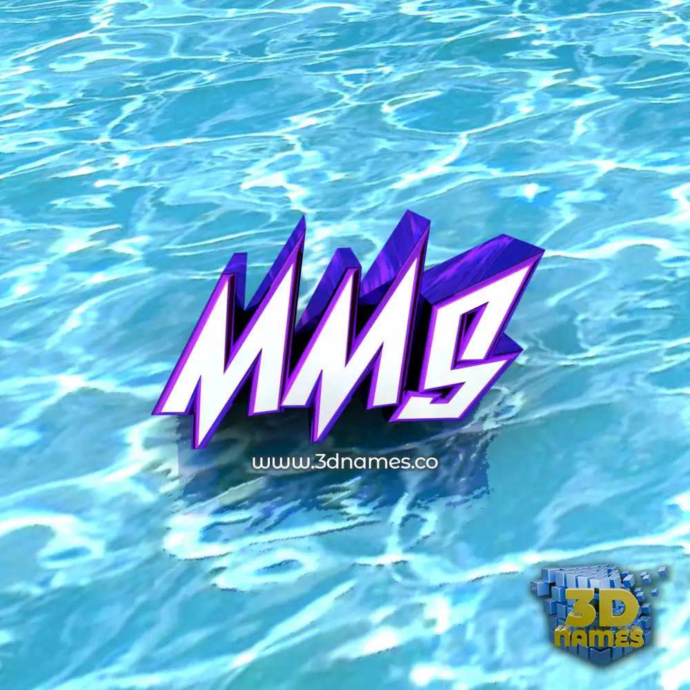 mms in Water style - 3D name wallpaper