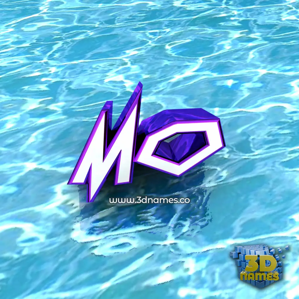 mo in Water style - 3D name wallpaper