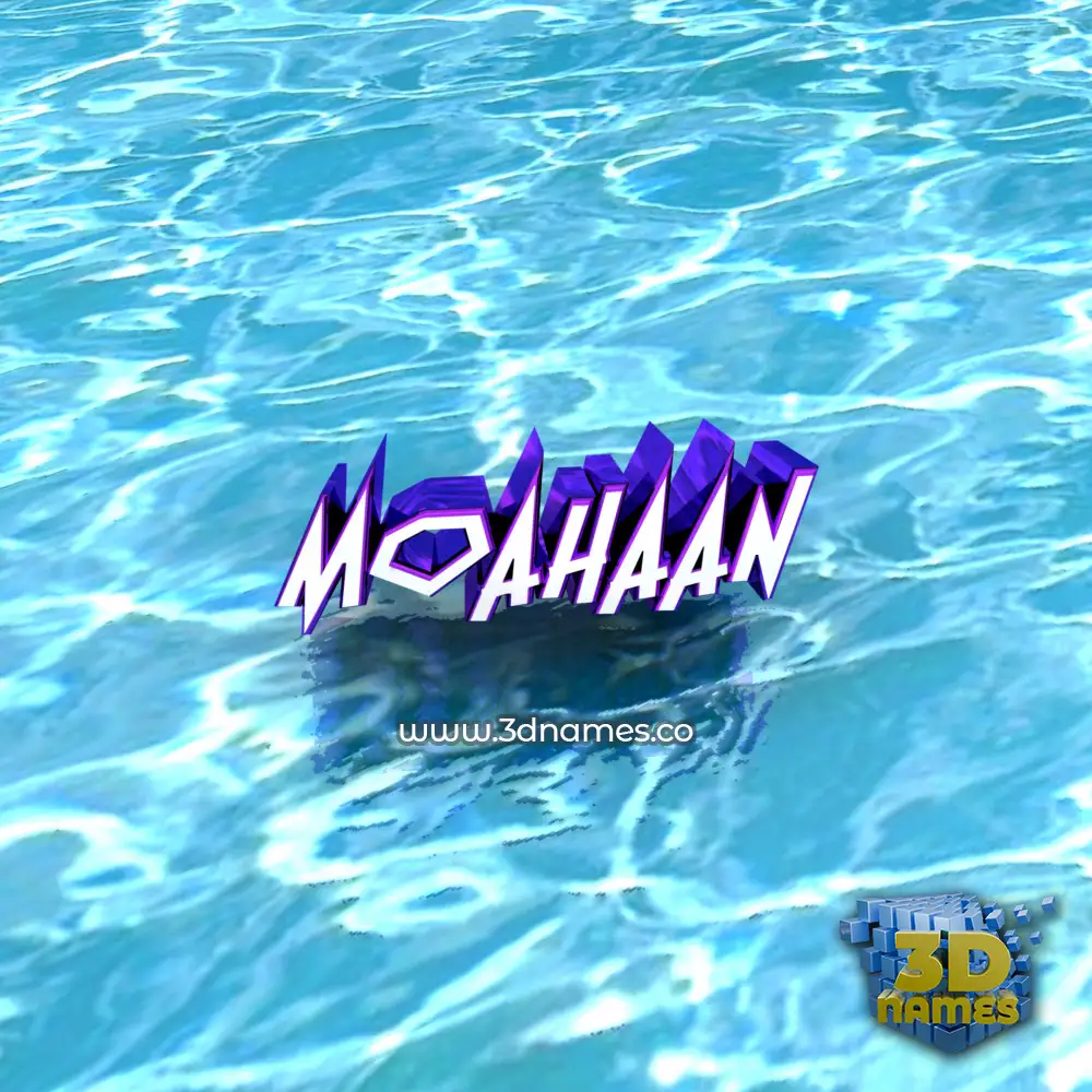 moahaan in Water style - 3D name wallpaper