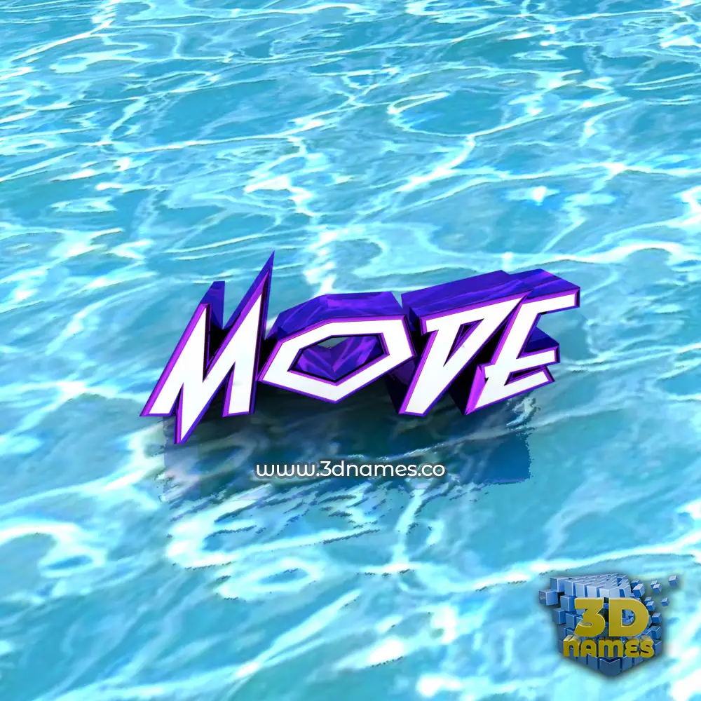 mode in Water style - 3D name wallpaper