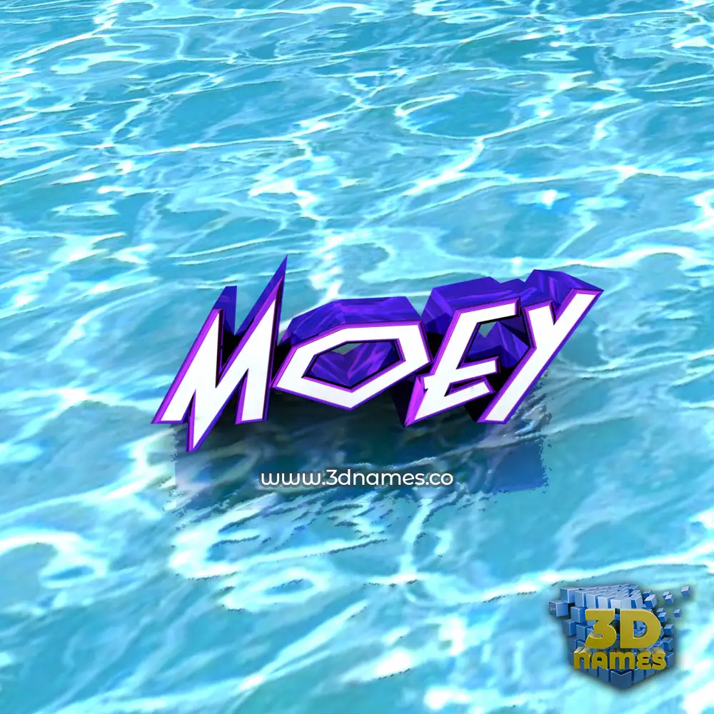 moey in Water style - 3D name wallpaper