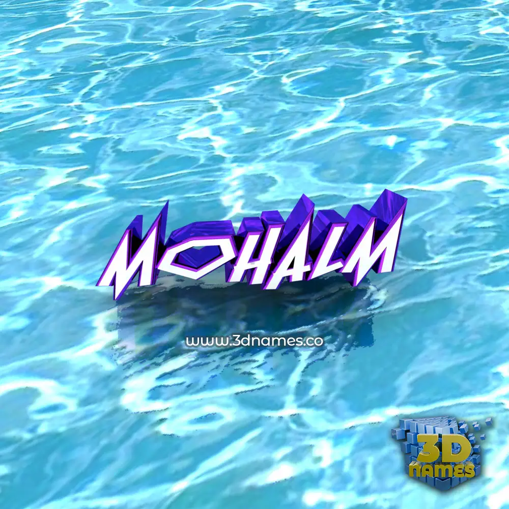 mohalm in Water style - 3D name wallpaper