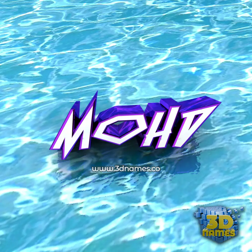 mohd in Water style - 3D name wallpaper