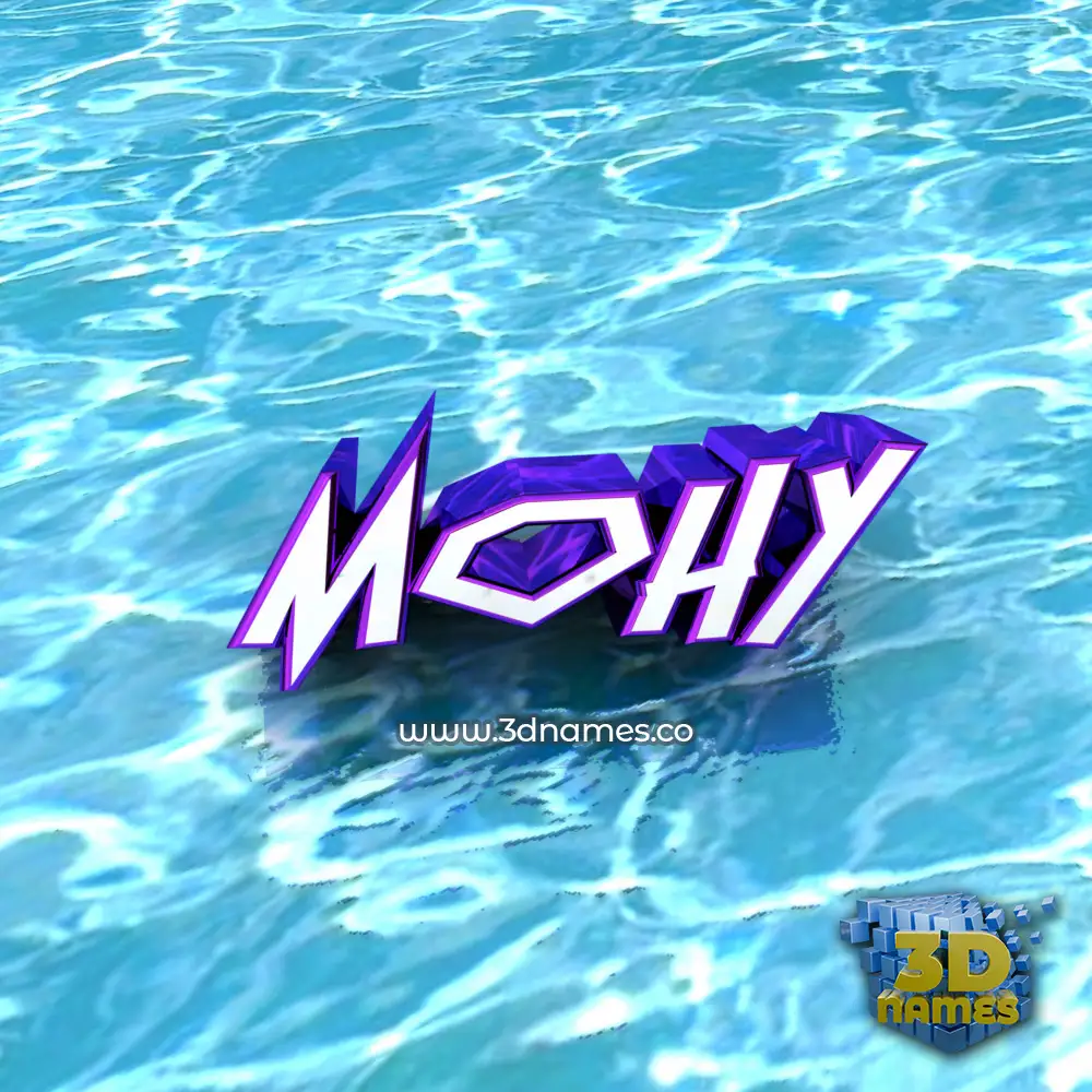 mohy in Water style - 3D name wallpaper