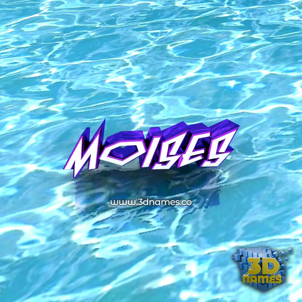 moises in Water style - 3D name wallpaper