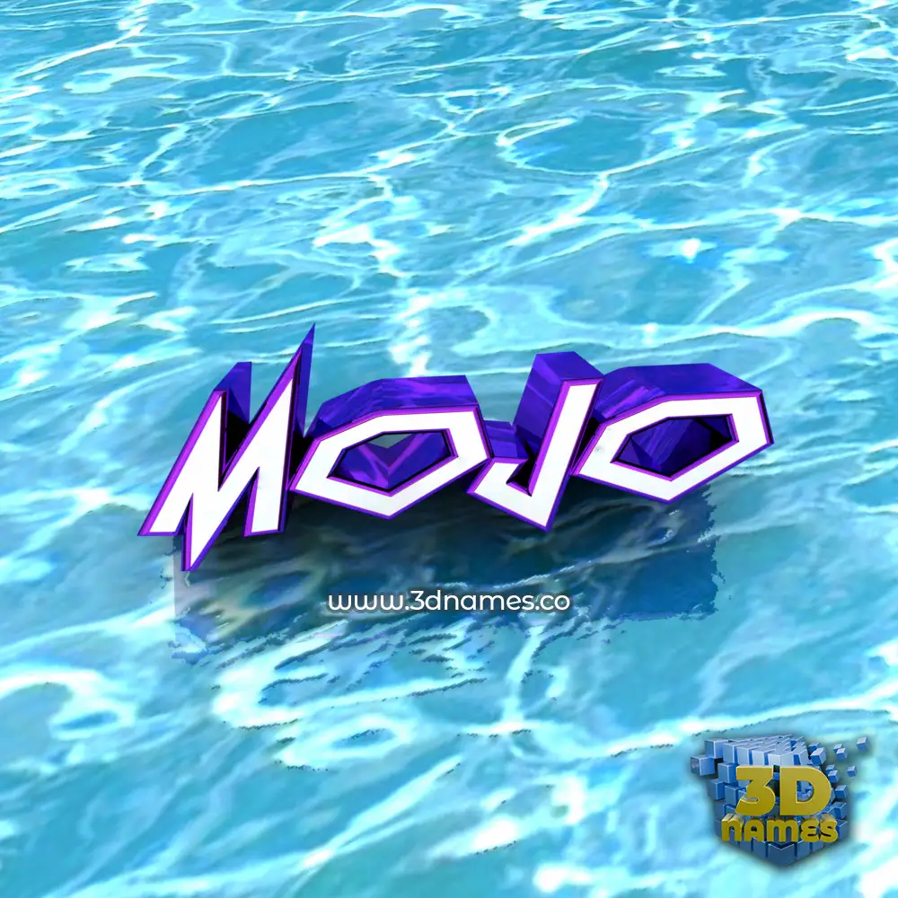 mojo in Water style - 3D name wallpaper