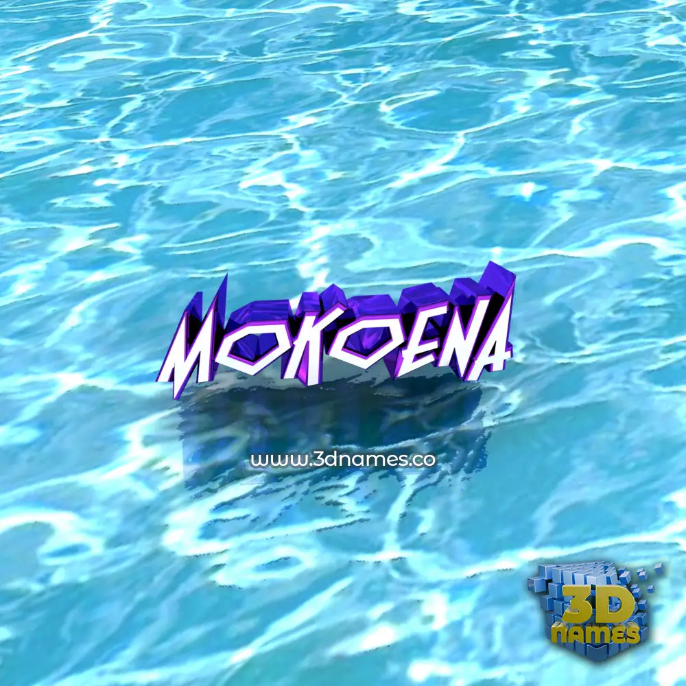 mokoena in Water style - 3D name wallpaper
