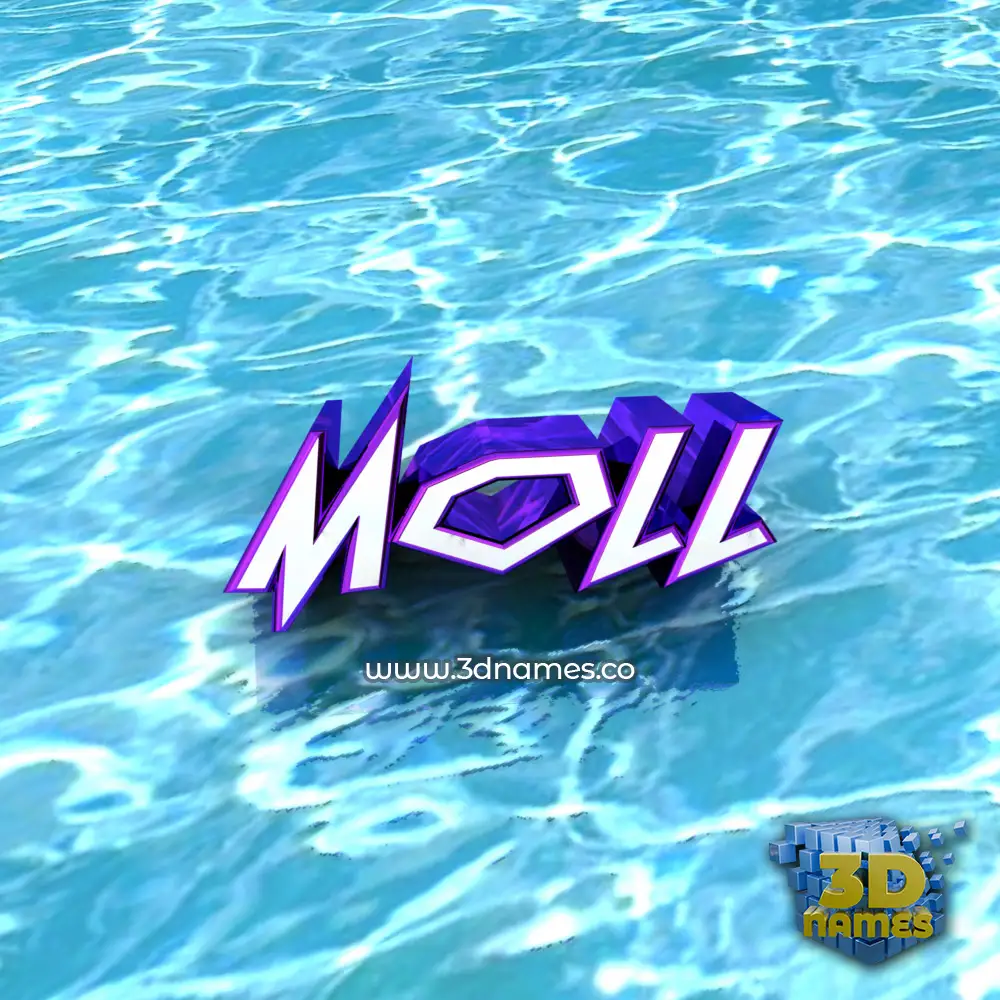 moll in Water style - 3D name wallpaper