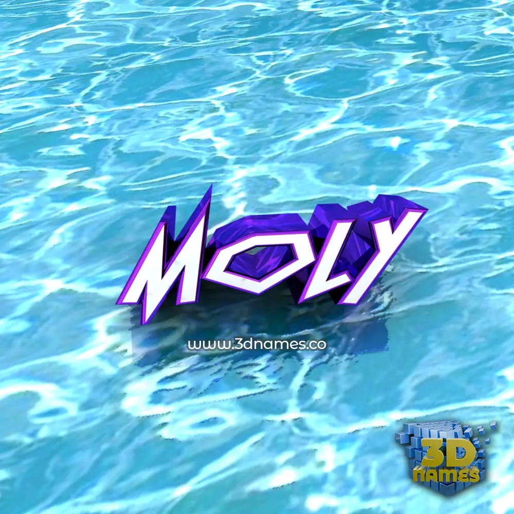 moly in Water style - 3D name wallpaper
