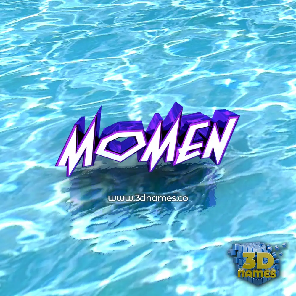 momen in Water style - 3D name wallpaper