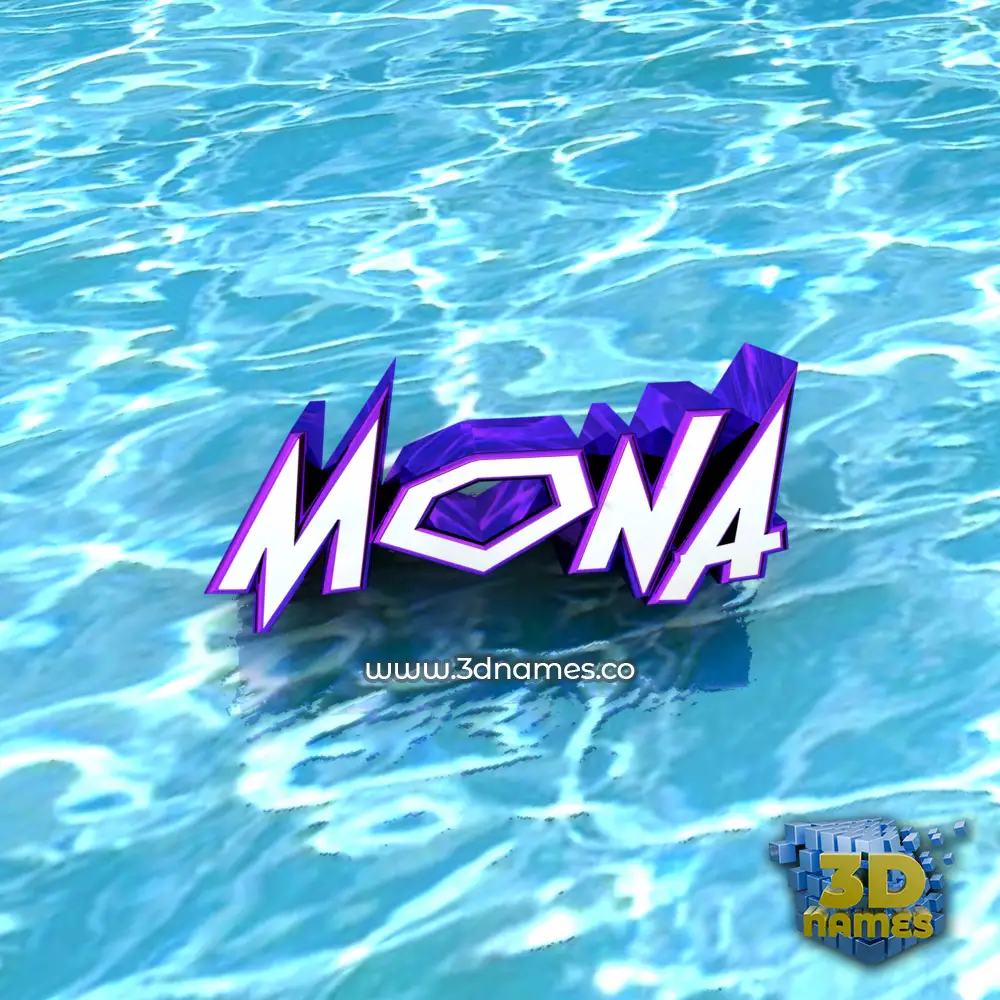 mona in Water style - 3D name wallpaper