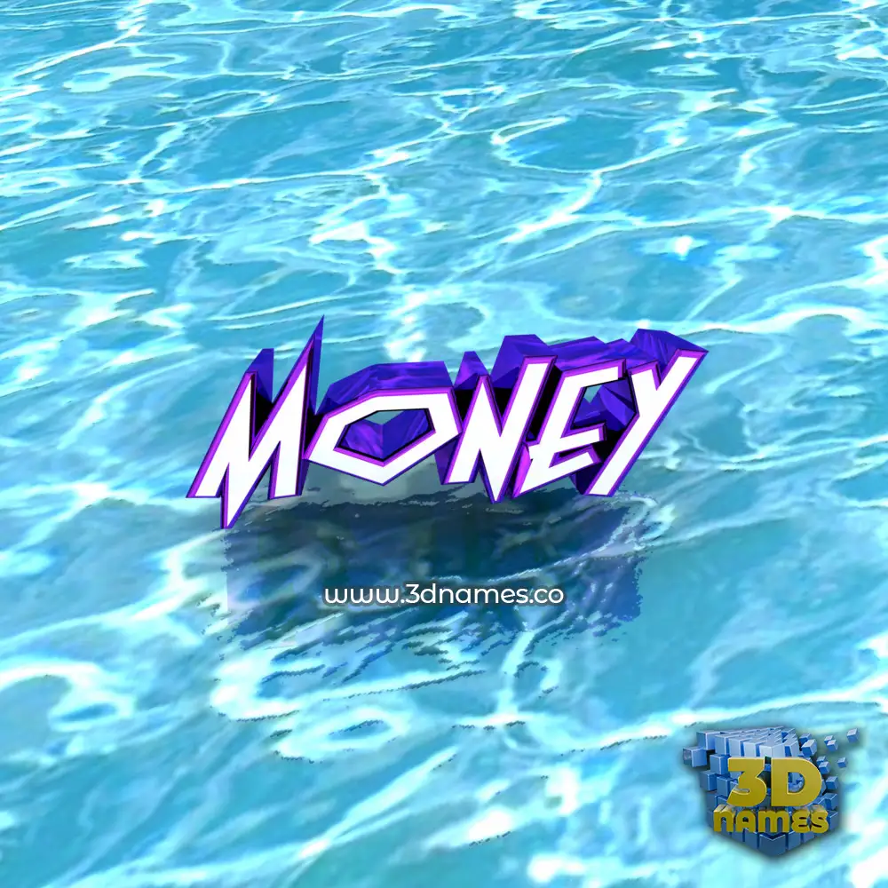 money in Water style - 3D name wallpaper