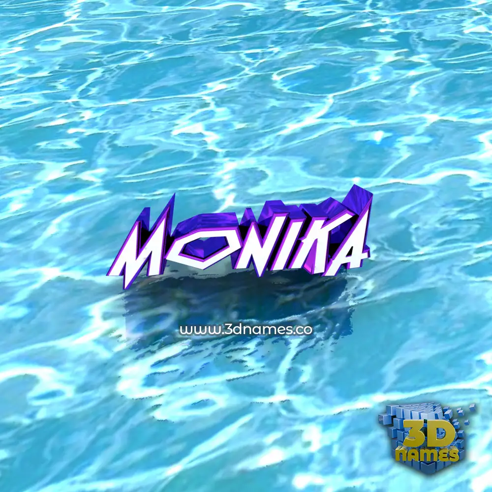 monika in Water style - 3D name wallpaper