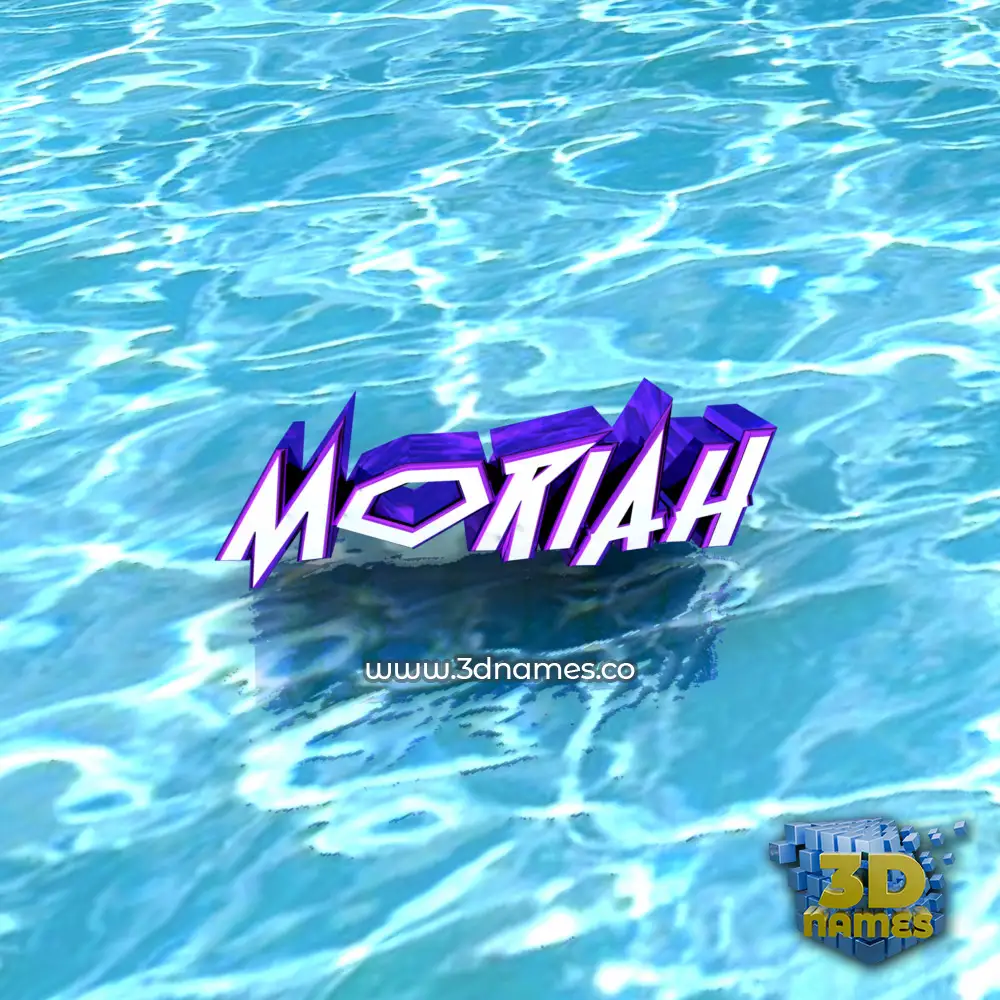 moriah in Water style - 3D name wallpaper