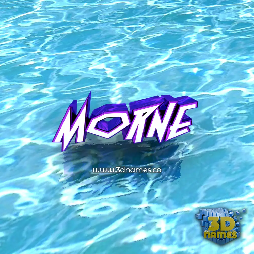 morne in Water style - 3D name wallpaper