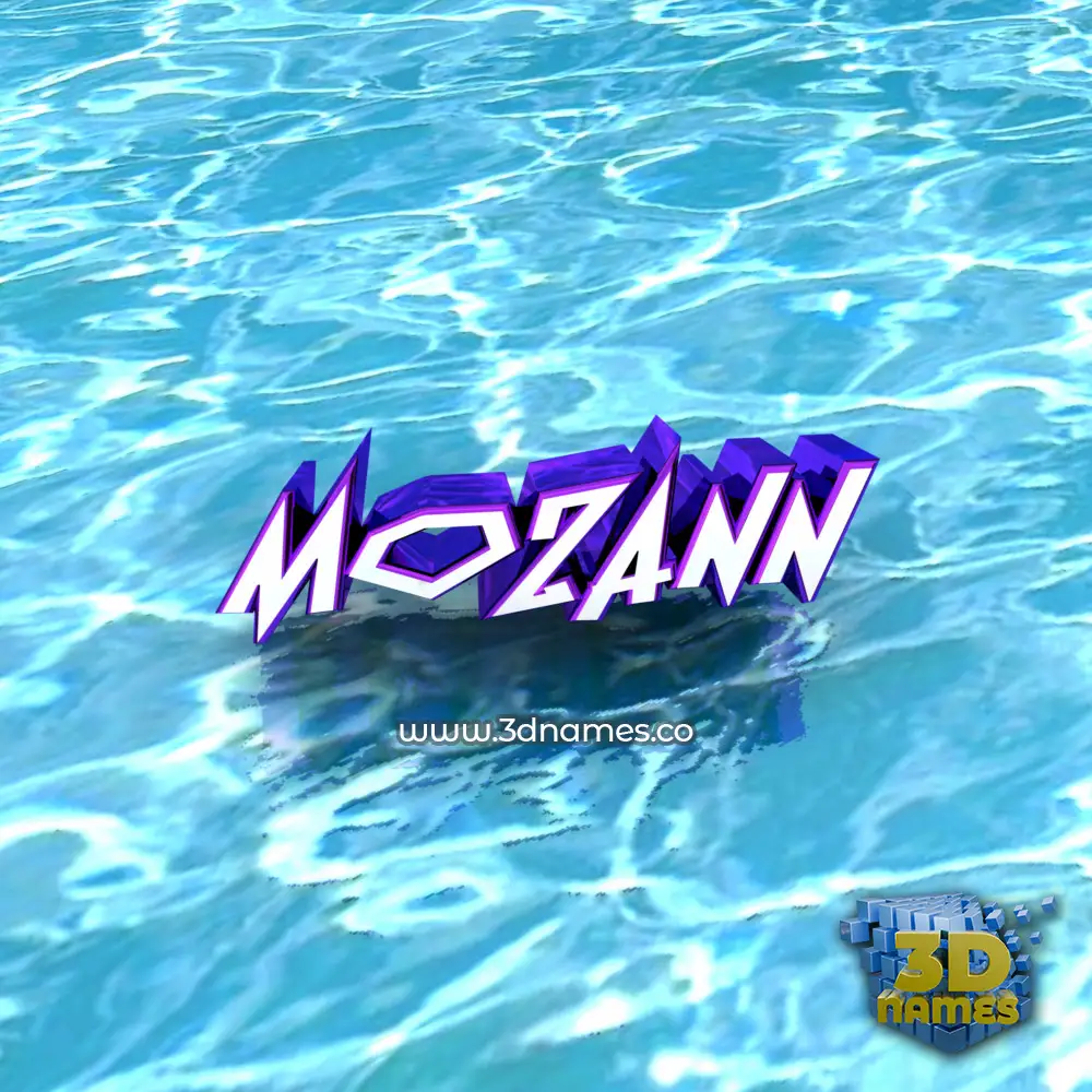 mozann in Water style - 3D name wallpaper