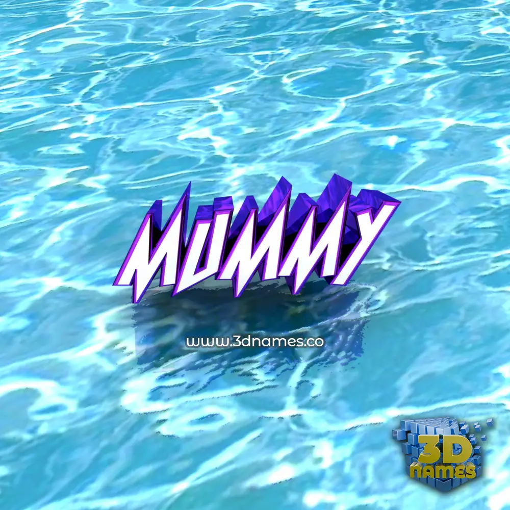 mummy in Water style - 3D name wallpaper