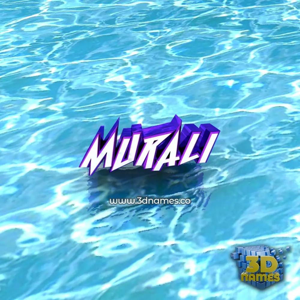 murali in Water style - 3D name wallpaper