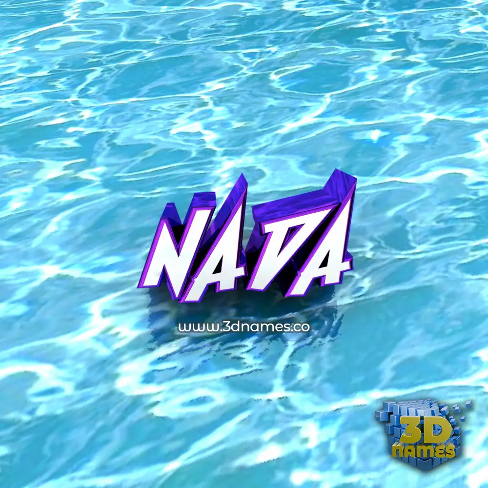nada in Water style - 3D name wallpaper