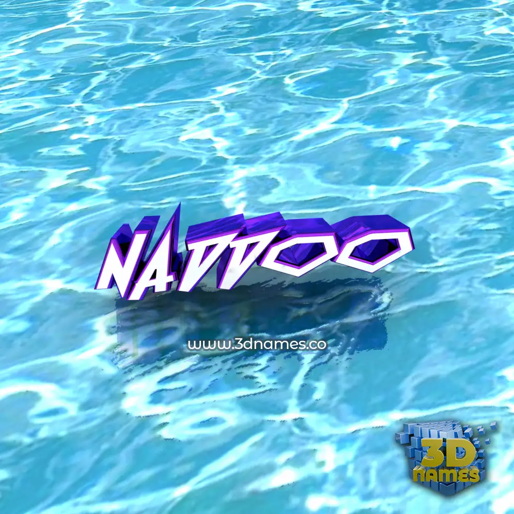 naddoo in Water style - 3D name wallpaper