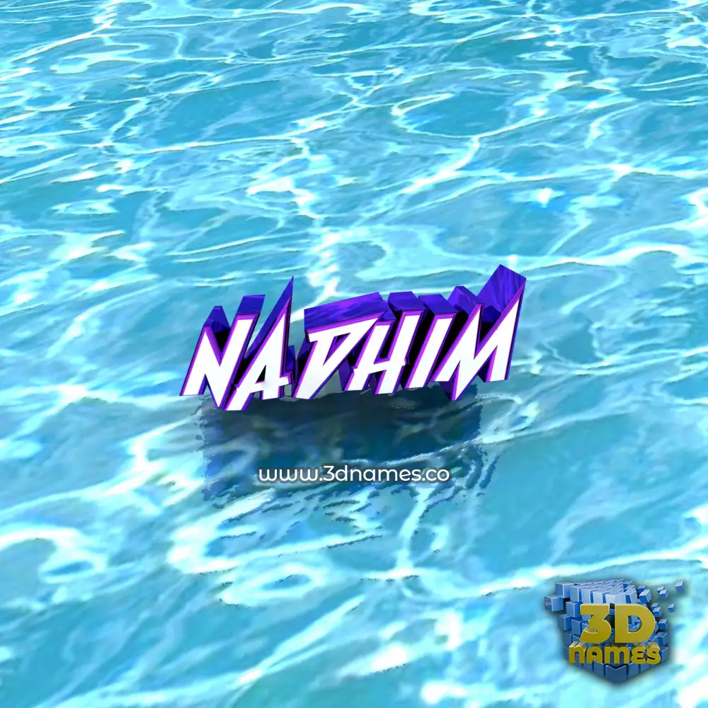nadhim in Water style - 3D name wallpaper