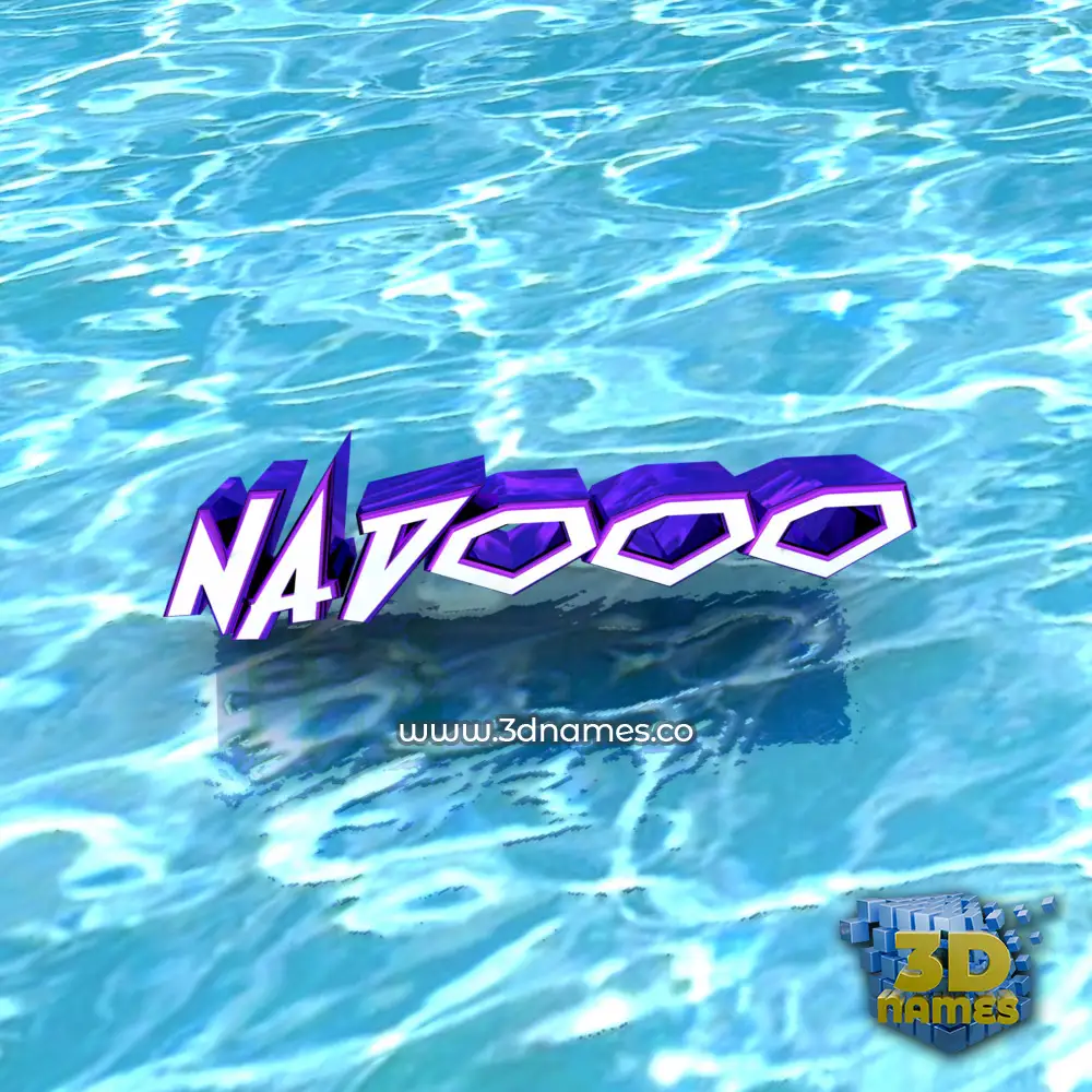 nadooo in Water style - 3D name wallpaper