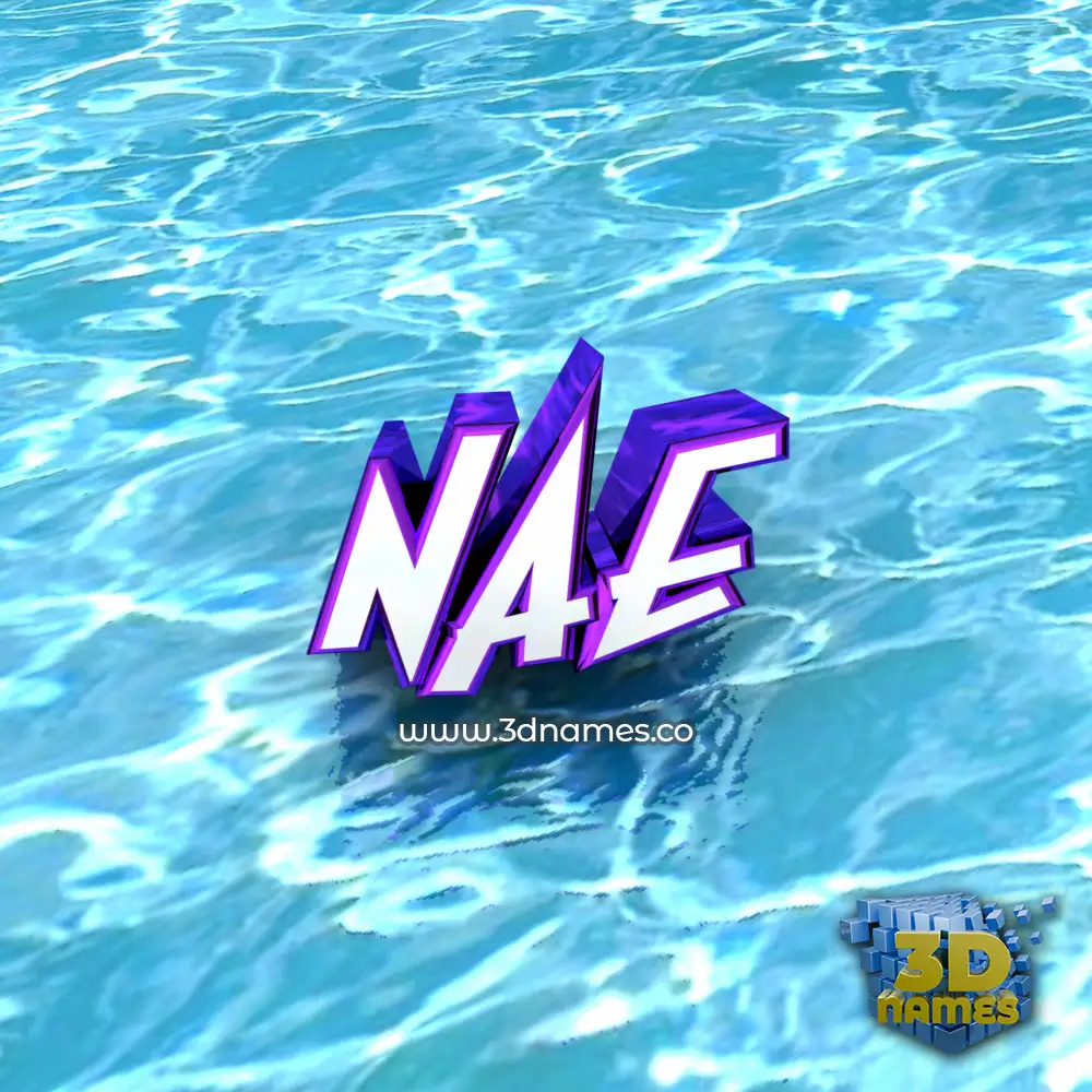 nae in Water style - 3D name wallpaper