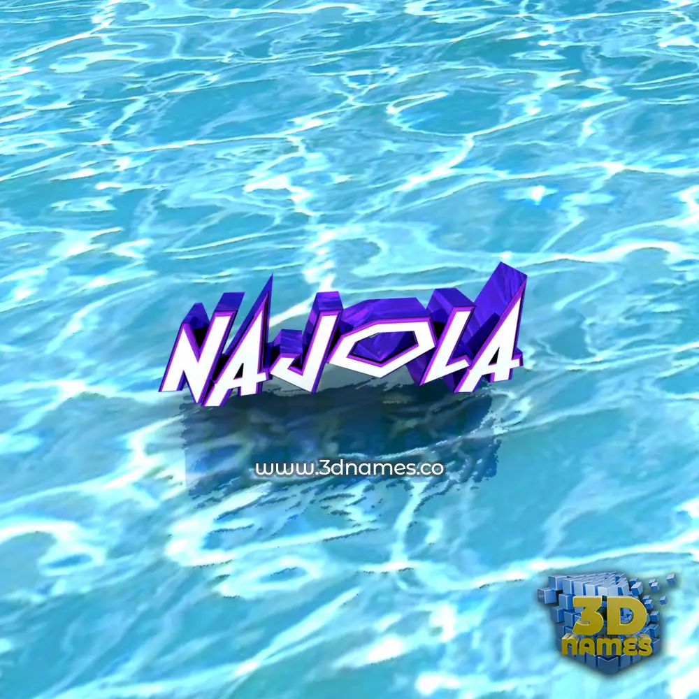 najola in Water style - 3D name wallpaper