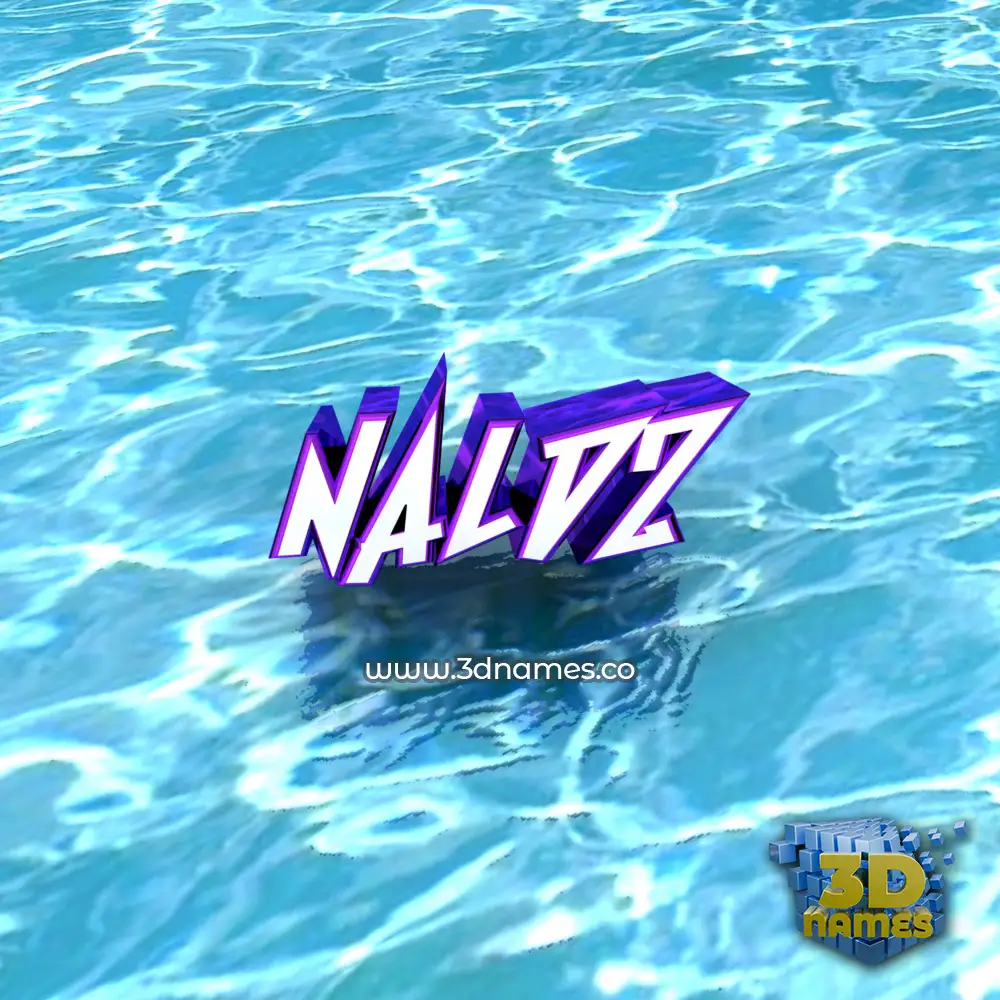 naldz in Water style - 3D name wallpaper