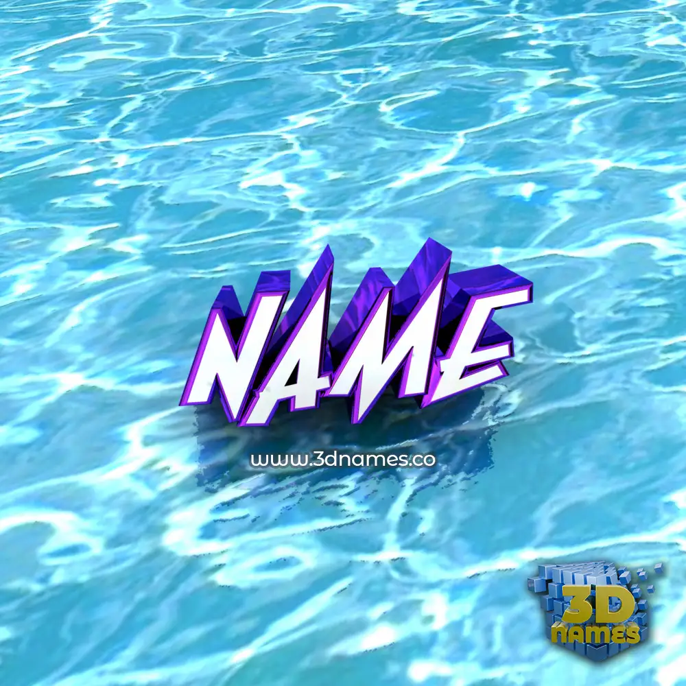 name in Water style - 3D name wallpaper